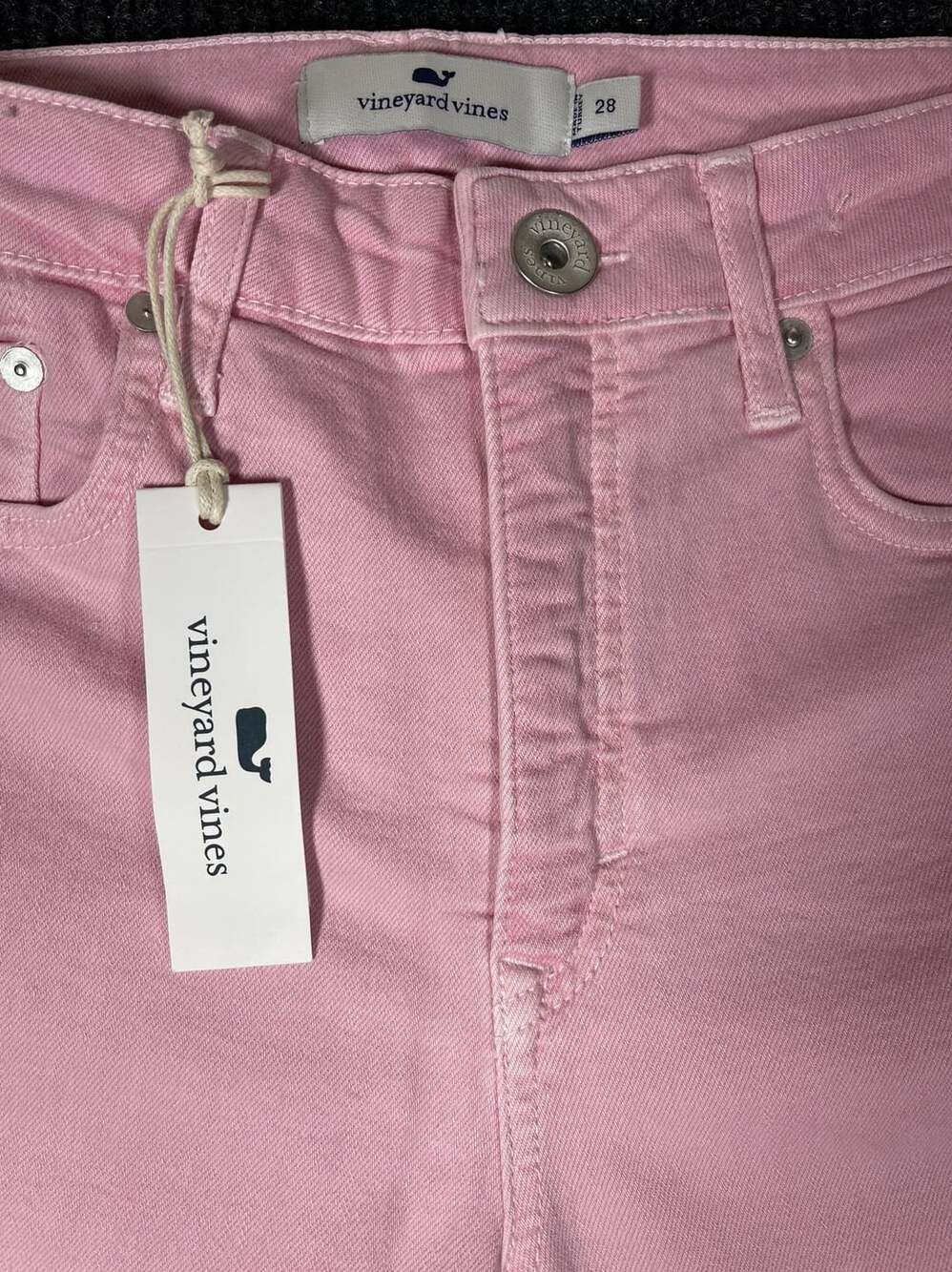 Vineyard Vines Jamie High-Rise Straight Jeans Size 28 Pink Cloud